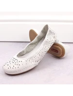 Pohodlná kožená poltopánka Rieker W RKR649 white