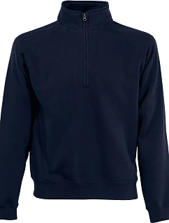 Fruit of the Loom Premium Zip Neck Sweat Mikina s 1/4 zipsom 16.2032 tmavomodrá