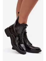 Dámske lakované čižmy D&A MR52-108 Black Dámske lakované čižmy D&A MR52-108 Black