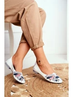 Dámske kožené baleríny Maciejka White 01358-21