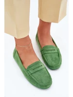 Dámske semišové mokasíny Lenvie - zelené