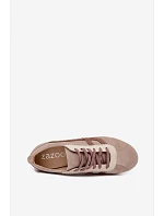Dámske semišové nízke tenisky Dark Beige Zazoo N1068 Dámske semišové nízke tenisky Dark Beige Zazoo N1068