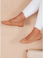 Dámske semišové baleríny s plochým podpätkom GLAMINO khaki FashionStreet ZY0775