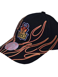 Mitchell & Ness NBA Milwaukee Bucks Flamez Strapback Cap - 6LUXMM20018 CBUBLCK