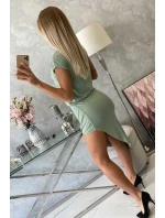 Sukienka asymetryczna ciemno miętowa