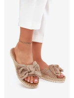 Klapki Damskie Na Platformie Z Plecionką I Kokardką Multikolor Alpireda