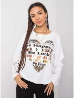 Dámska bavlnená blúzka s potlačou 21103 - FPrice