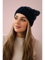 Milano fleecová čiapka K203 navy blue melange+green