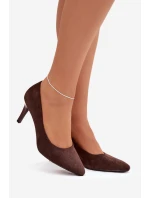 Eko semišové lodičky Sergio Leone 1336 čokoládové