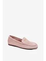Dámske mokasíny s malým zlatým detailom Dirty pink Sarivelle