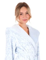 Dámsky župan Flora s kapucňou 3956 Patterned Ice Blue - Vestis Dámsky župan Flora s kapucňou 3956 Patterned Ice Blue - Vestis