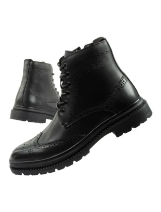 Lee Cooper pánske topánky sable topánky topánky smart kožené čierne