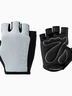 Cyklistické rukavice Wozinsky WRR-02M veľkosť M - sivé