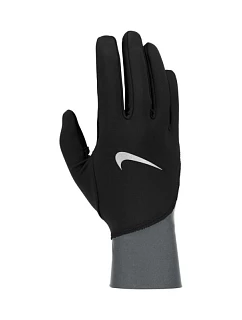 Pánske bežecké rukavice Nike Pacer Midweight, čierne a sivé, N1010535018, veľkosť XL