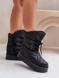 Śniegowce Na Platformie Na Zamek Big Star OO274884 Czarne