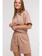 B295 Šortky s vreckami - mocca