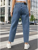 Dámske džínsy balónového strihu s vysokou sedmičkou FashionStreet UY2929 Dámske džínsy balónového strihu s vysokou sedmičkou FashionStreet UY2929