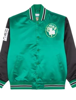 Mitchell & Ness NBA Boston Celtics Primetime Heavyweight Satin Jacket Vintage Celtics Logo M JK8453-BCEKYGN Pánske