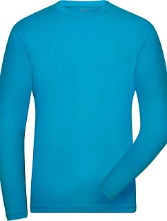 Daiber JN 1804 Pánske pracovné elastické tričko – Solid 02.1804 tyrkysové