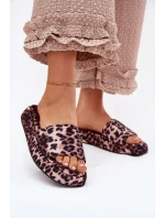 Klapki Damskie Na Platformie Panterka Dovasse