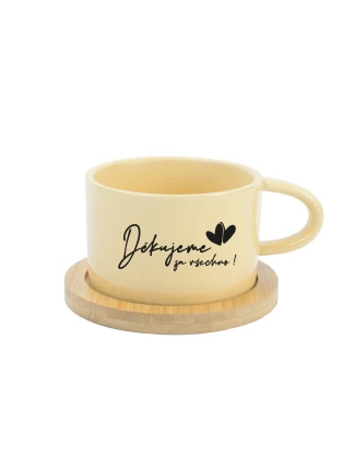 DĚKUJEME ZA VŠECHNO! - žlutý hrníček makronka 200 ml DĚKUJEME ZA VŠECHNO! - žlutý hrníček makronka 200 ml