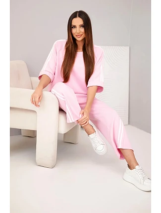 Dámska maslová viskózna mikina a nohavice s lampiónmi candy pink Dámska maslová viskózna mikina a nohavice s lampiónmi candy pink