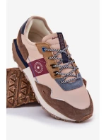 Zamszowe Sneakersy Męskie Na Platformie Big Star RR174475 Hi-Poly System Beżowe