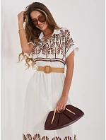 Šaty IR SK 2689 2.87 bielo-hnedé