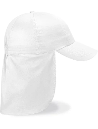 Beechfield B 11B Detská 6-panelová čiapka s kšiltom „Legionnaire Style“ 53.011B biela Beechfield B 11B Detská 6-panelová čiapka s kšiltom „Legionnaire Style“ 53.011B biela
