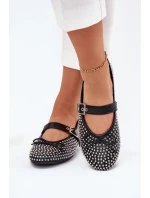 Zdobione Baleriny Z Kokardką I Paskiem Czarne Zdivisa