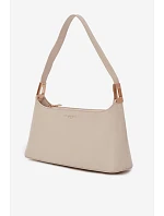 Kožená kabelka Tielle světle béžová