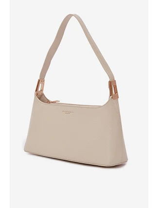 Kožená kabelka Tielle světle béžová