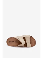 Dámske kožené papuče Inblu AA0005GU Light beige