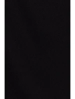 M806 Rebrovaný top s dlhými rukávmi - čierny