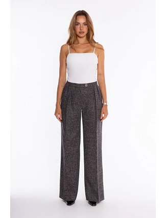 M930 Pleated tweed trousers - black M930 Pleated tweed trousers - black