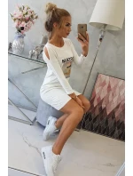 Šaty s potlačou Dream ecru