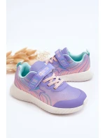 Lekkie Dziecięce Buty Sportowe Memory Foam System Big Star LL374151 Fioletowe