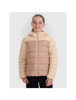 Dievčenská páperová bunda so syntetickou výplňou 4F 4FJRAW25TDJAF0771-83S
