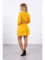 Horčicové boho šaty