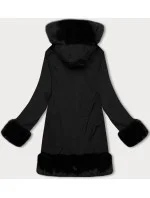 Dámska bunda s kožušinovou podšívkou J Style čierna (11Z8089) Dámska bunda s kožušinovou podšívkou J Style čierna (11Z8089)