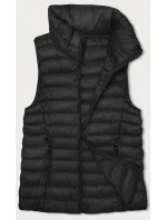 Dámske prešívané tričko bez rukávov so stojatým golierom J style black (16M9156-392)