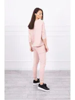 Sada s potlačou Queen tmavo púdrovo ružová