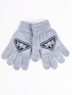 Chlapčenské päťprsté rukavice Yoclub RED-0233C-AA5B-002 Grey