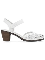 Pohodlné kožené sandále Rieker W RKR650 white