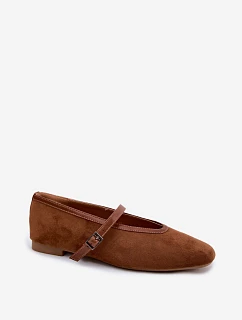 Balerínky s opaskom Eko semišové Camel Felora