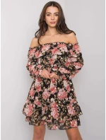 Šaty DHJ SK 15015 2.73P čierna a ružová