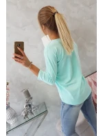 Blúzka s grafikou 3D Bird mint