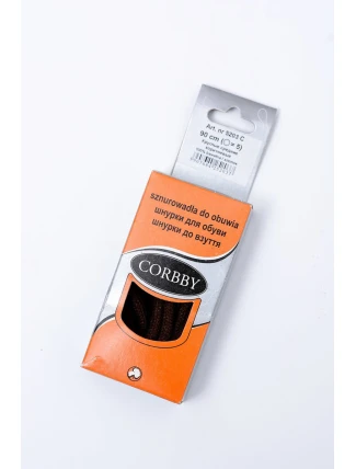 Corbby Bawełniane Brązowe Okrągłe Sznurowadła Corbby Bawełniane Brązowe Okrągłe Sznurowadła