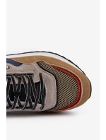 Sneakersy Męskie Big Star NN174320 Memory Foam System Beżowo-Niebieskie