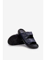 Lekkie Klapki Męskie Z Klamrami Big Star NN174593 Granatowe